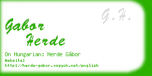 gabor herde business card