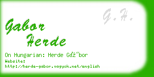 gabor herde business card